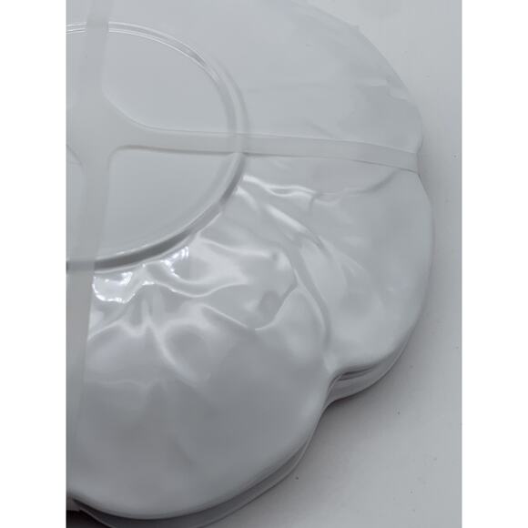 NEW Primrose Vintage Melamine Pink Lettuce Cabbage Leaf Plates 11" Size Set of 4 - Picture 7 of 8